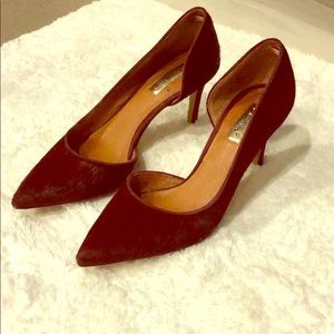 Halogen Burgundy Calf Hair Pumps